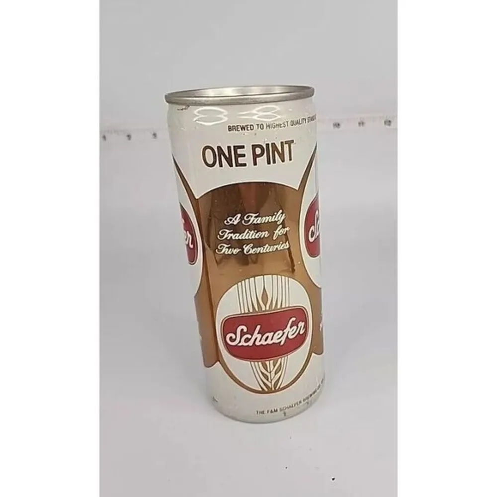 Schaefer Americas Oldest Lager Beer One Pint  Premium Pull Tab Beer Can‎